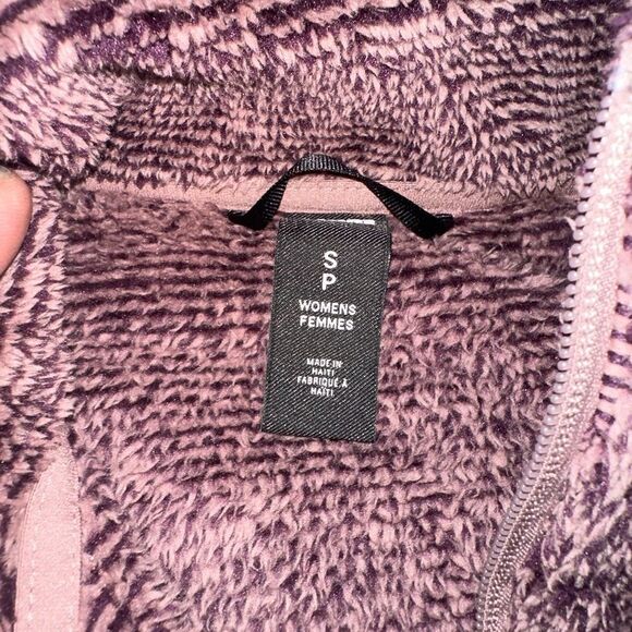 The North Face Mauve Women's small Osito Full Zip Fleece Jacket Fuzzy Cozy Warm - Picture 3 of 13